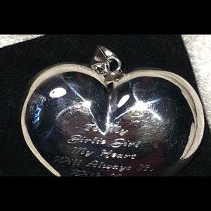 PENDANT Sterling silver puff heart